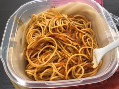 レンジで簡単！ミートソーススパゲッティ