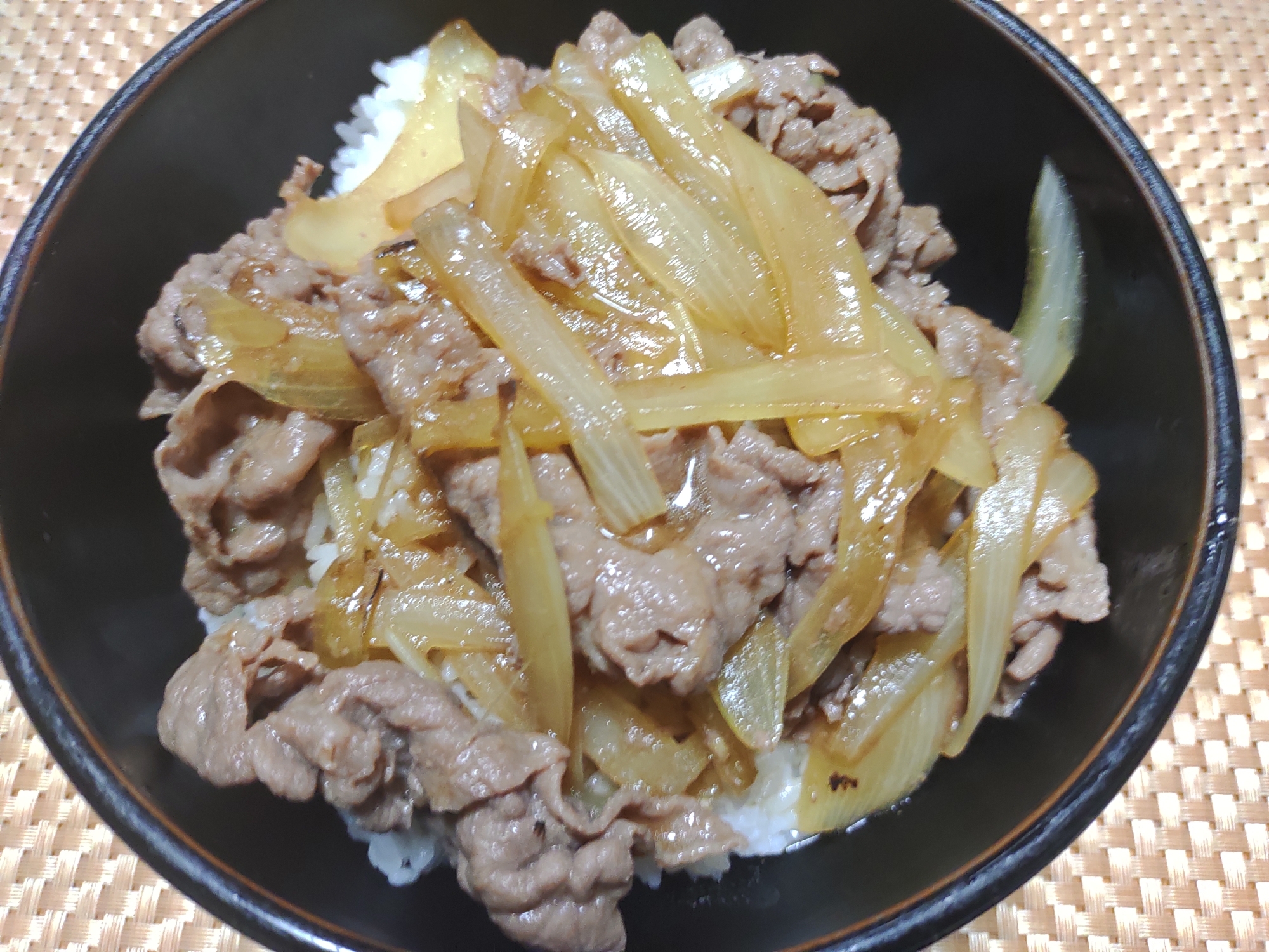 めんつゆで簡単牛丼