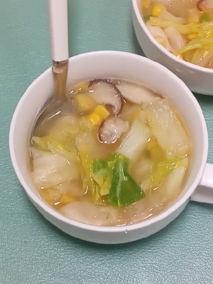 焼き餃子で水餃子スープ