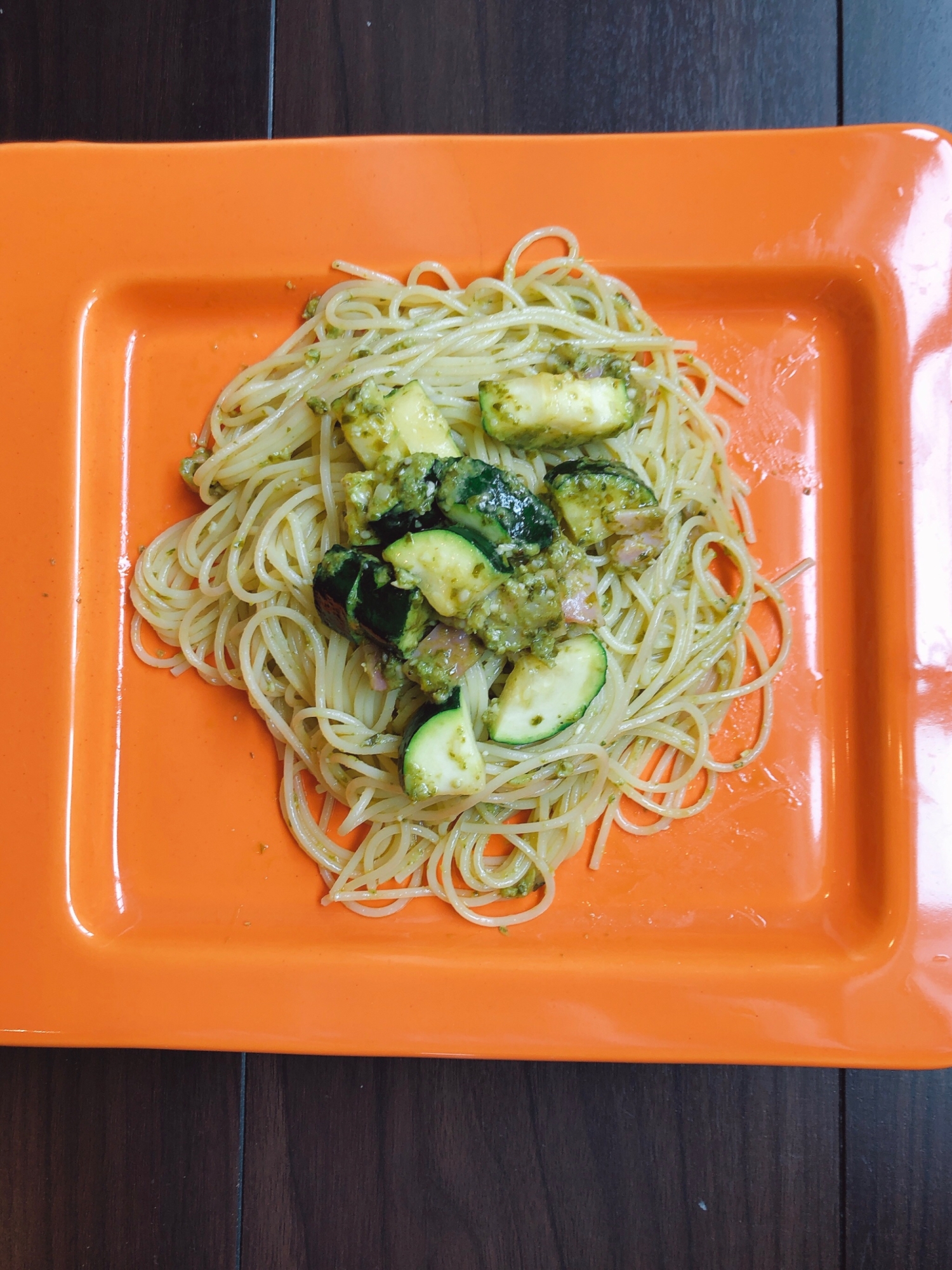 ズッキーニとベーコンのジェノベーゼパスタ レシピ 作り方 By えんぜるパパ 楽天レシピ