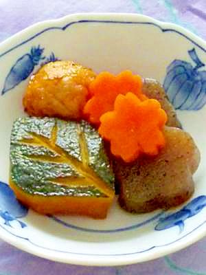 +*木の葉かぼちゃの煮物*お弁当やおもてなしに*+