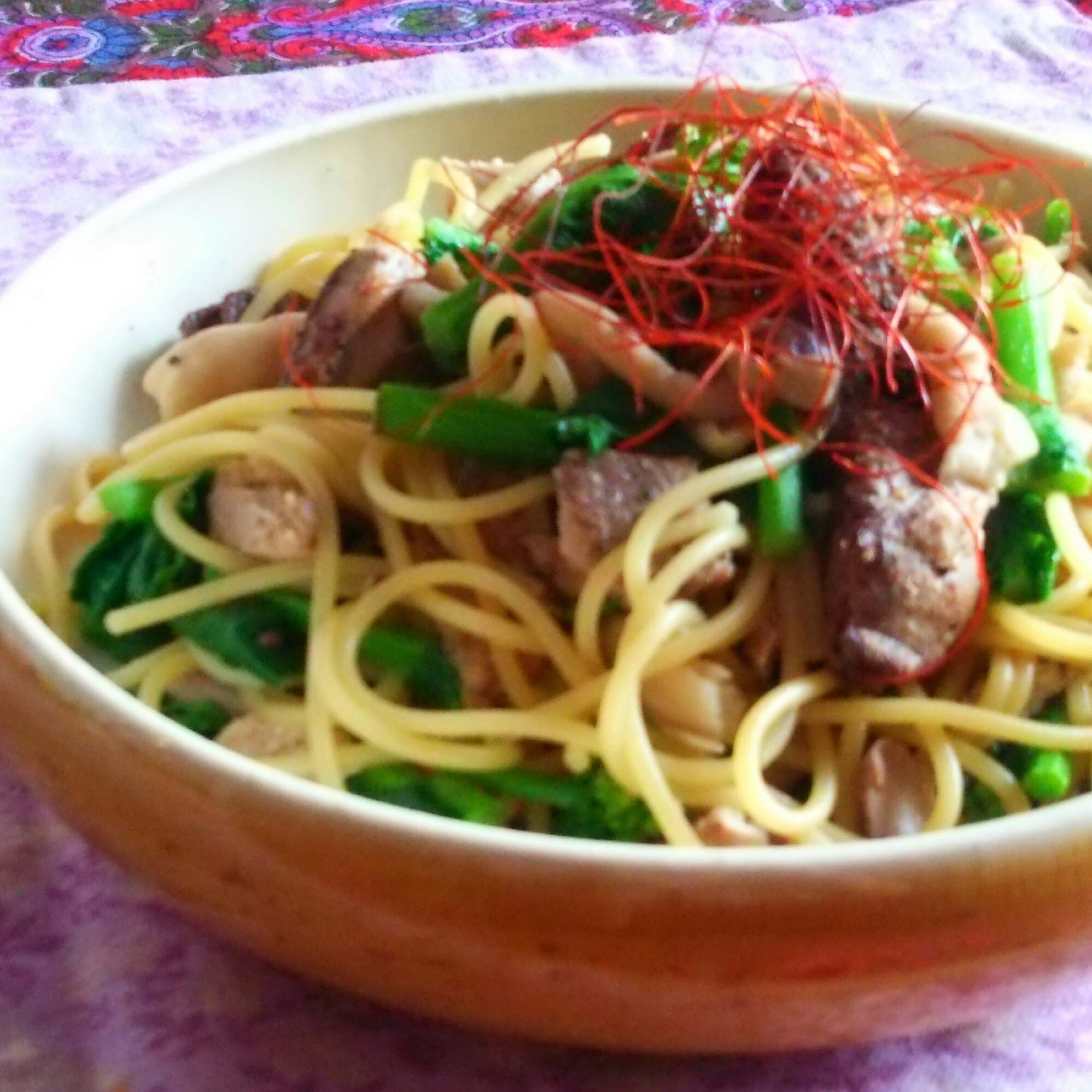フライパン炒め不要 ブリと菜の花のバター醤油パスタ レシピ 作り方 By ごまるっち 楽天レシピ