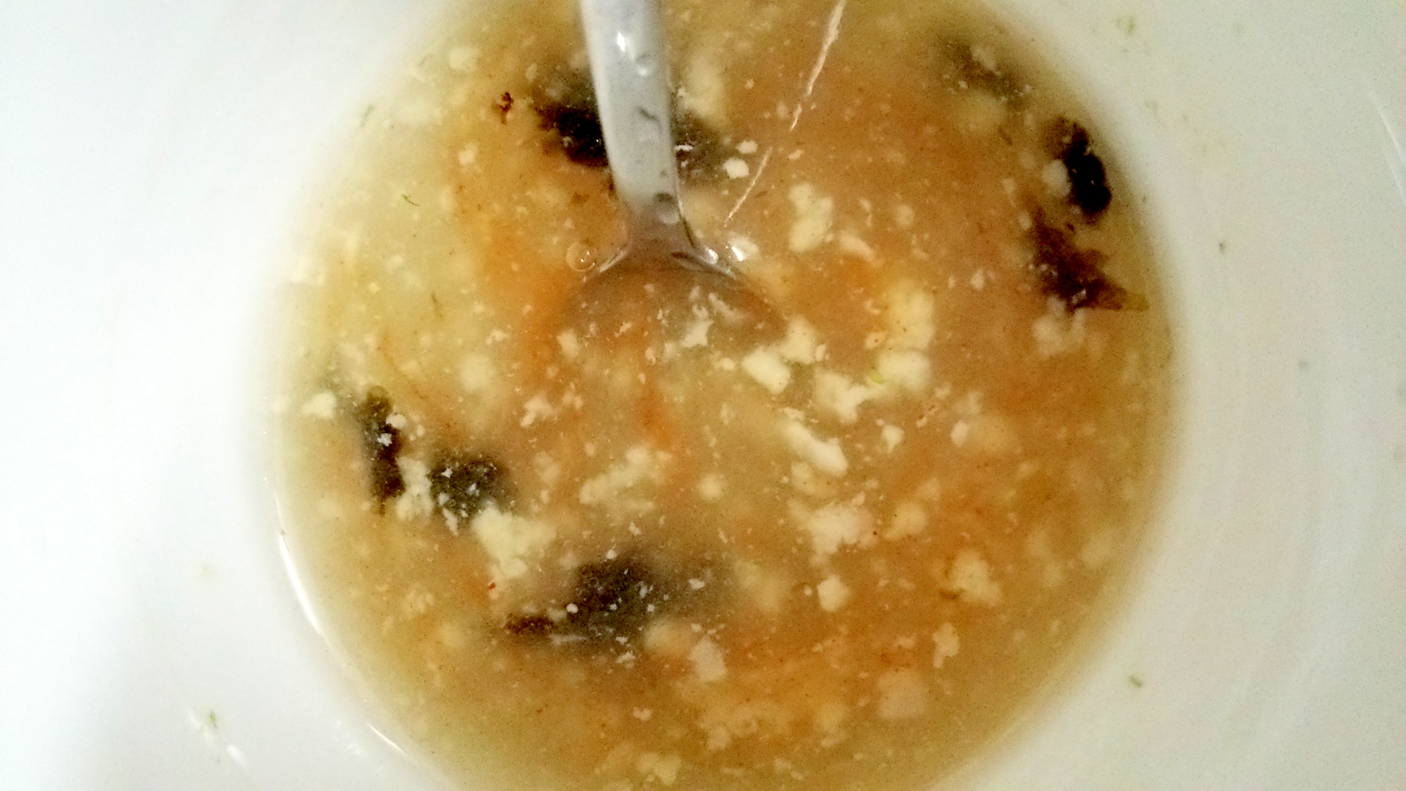 キムチと豆腐ののりスープ