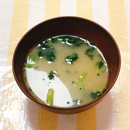 ほうれん草・厚揚げのお味噌汁