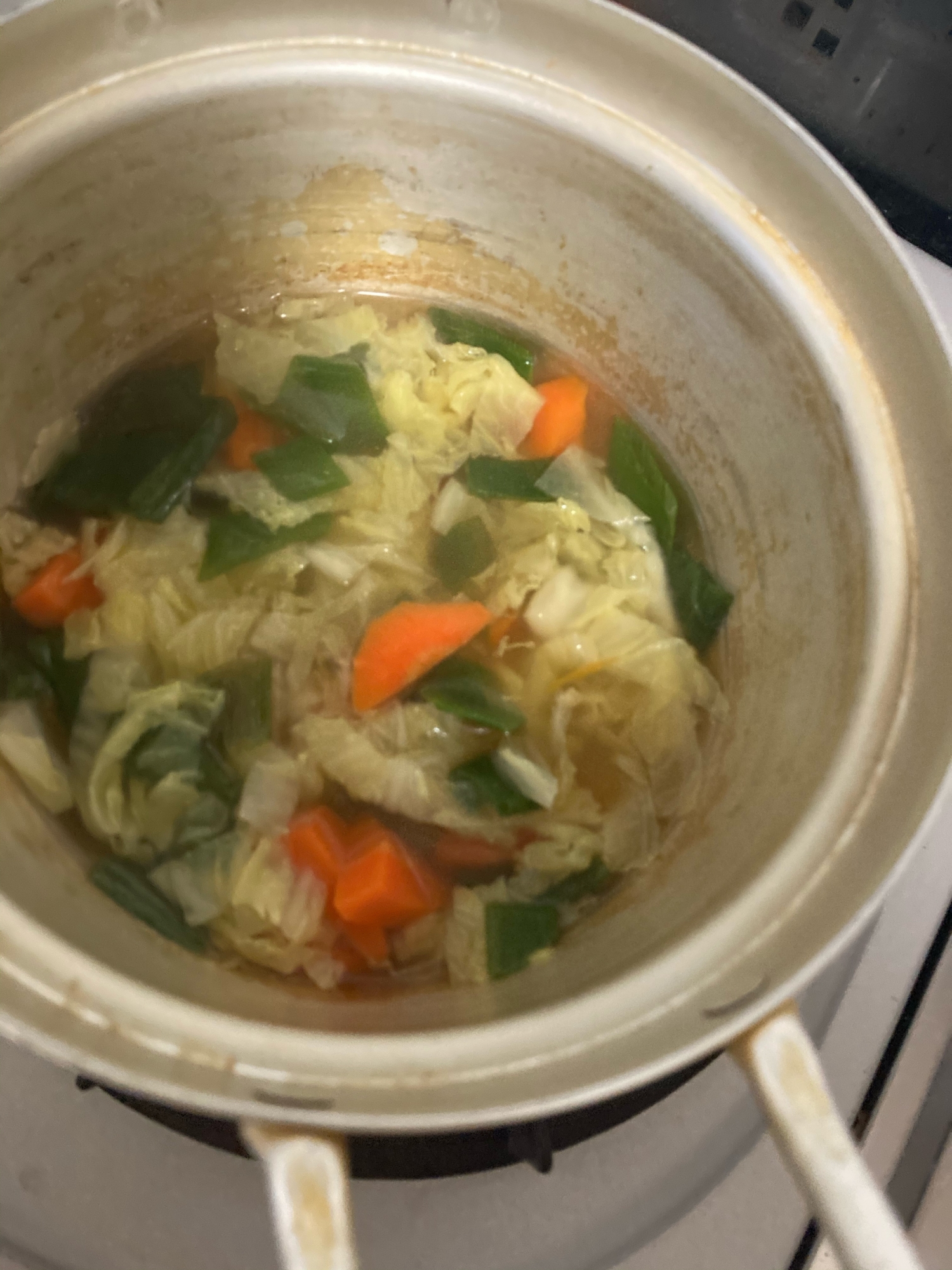 スープジャーレシピ♪白菜とにんじんの具沢山スープ