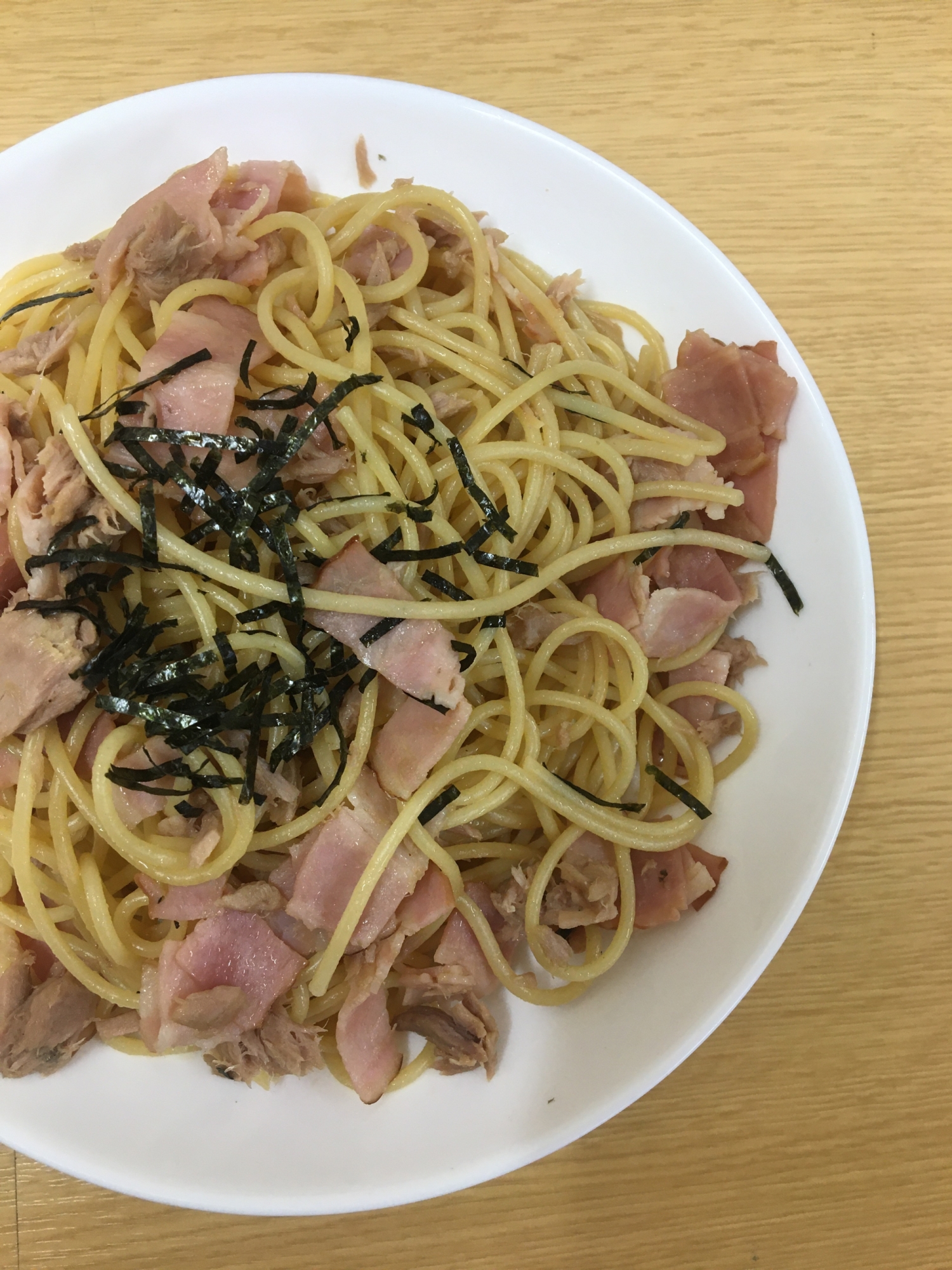 和風ベーコンツナパスタ