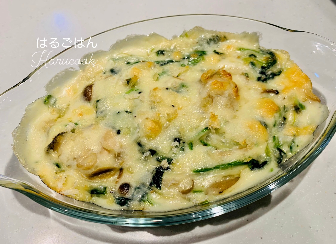 牡蠣と新玉ねぎのグラタン◎
