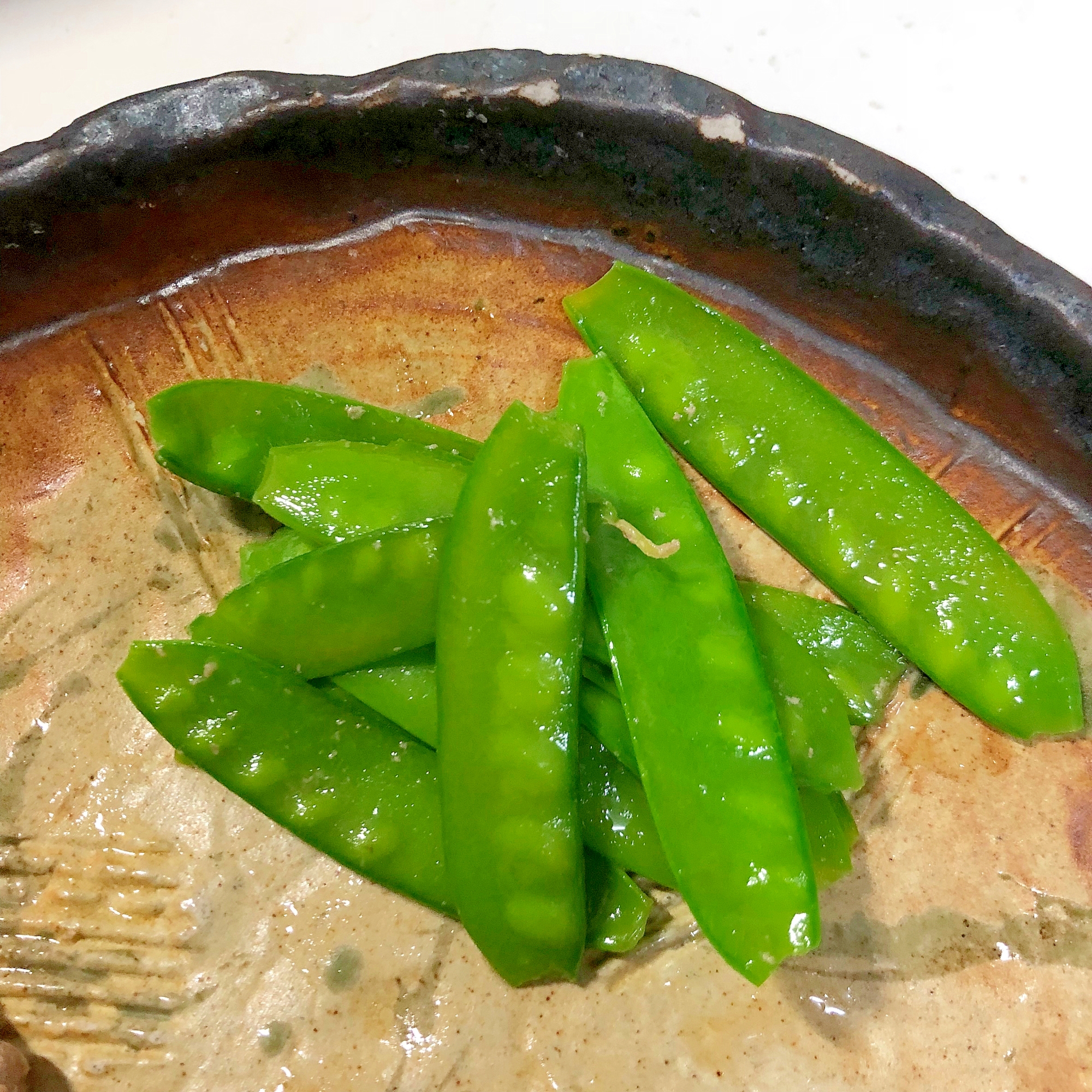 さやえんどうの生姜醤油炒め☆