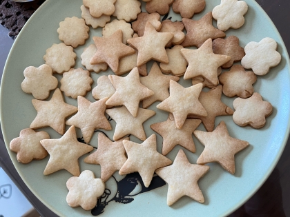 こんにちは(*^ω^*)
またまた参考にさせていただきました！
子どもとクッキー作り、楽しめました♪