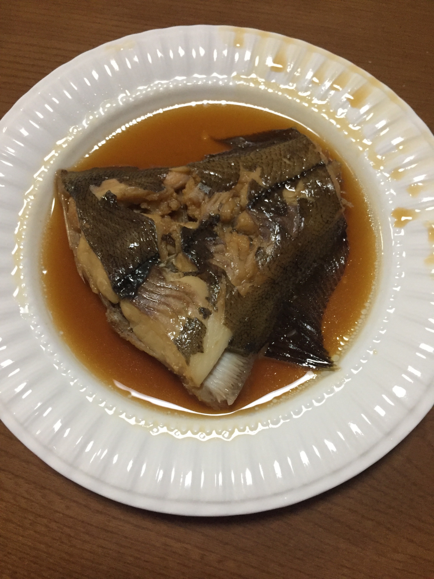 カレイのにんにく煮