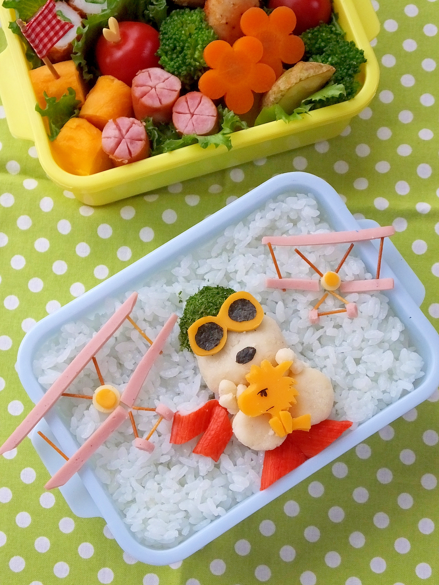 キャラ弁☆空飛ぶスヌーピーのお弁当♪