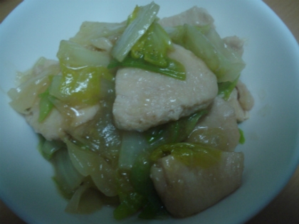 白菜と鶏もも肉のうま煮