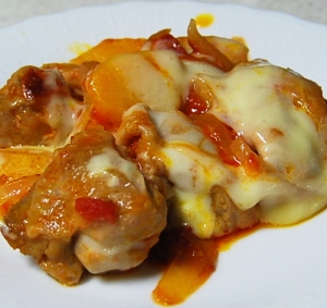 簡単フライパン 新じゃが 鶏もものトマトチーズ焼き レシピ 作り方 By Kurapiyo2011 楽天レシピ