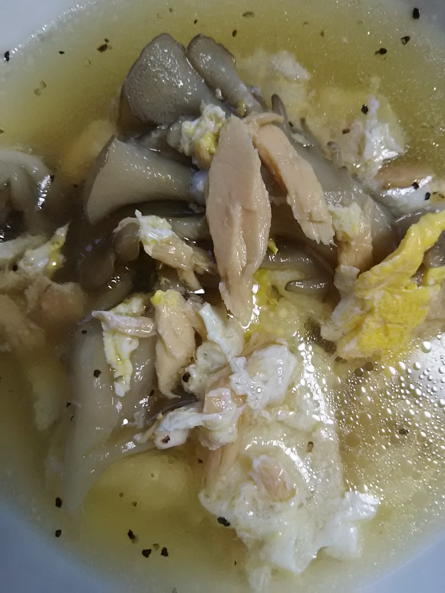 舞茸とツナの卵スープ(^^)