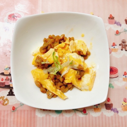 栄養バランス◎トロトロ♡キャベツと納豆の卵とじ