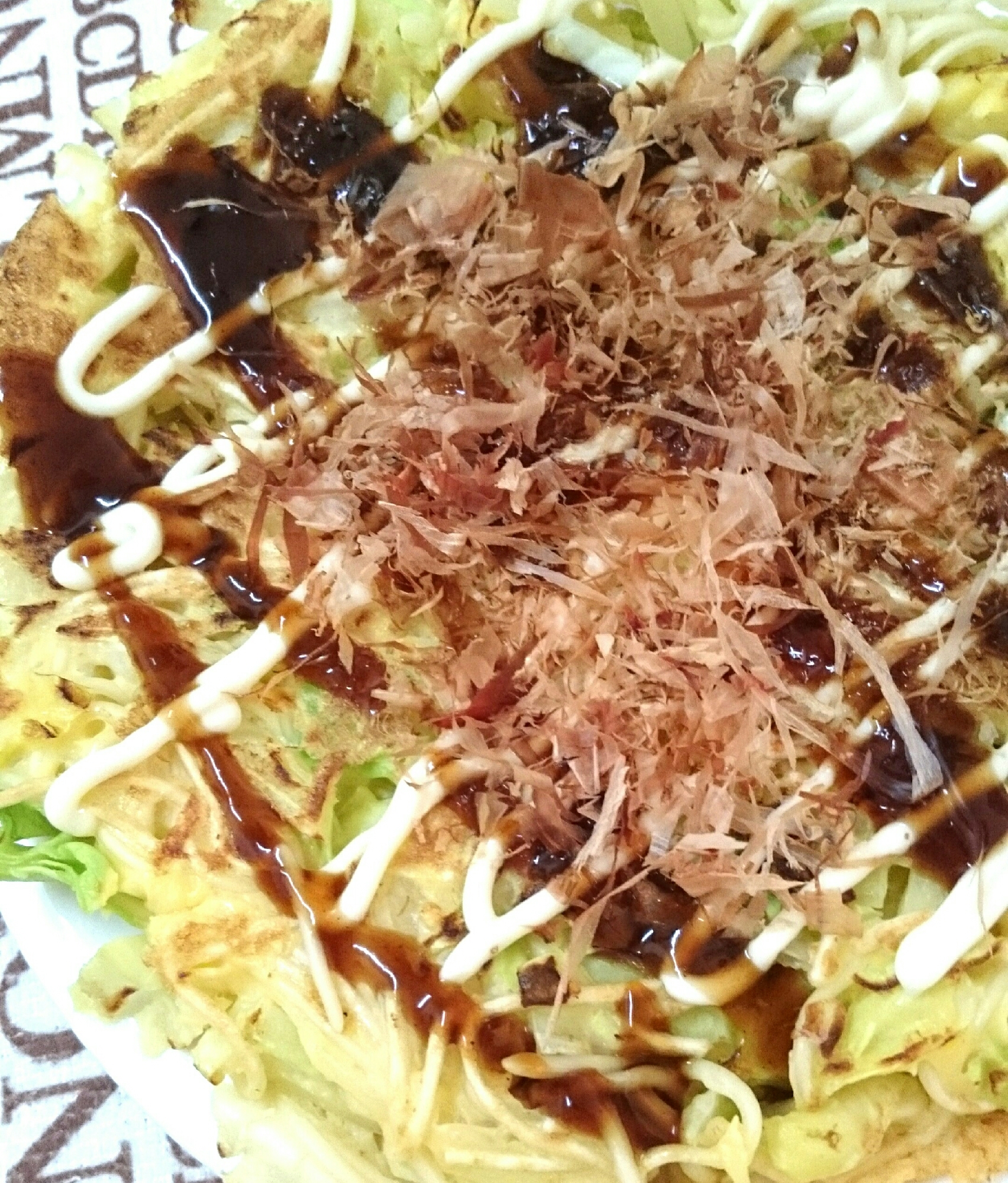 そうめんで作る☆カリカリチーズお好み焼き