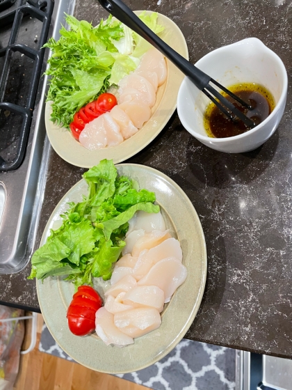 いつもワサビ醤油で食べていましたが、格段にオシャレな味になって主人も美味しいと喜んで食べてくれました♪ありがとうございました。