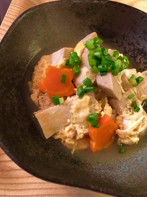 麺つゆで高野豆腐の卵とじ