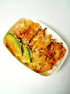 簡単甘たれで☆天ぷらのお弁当☆