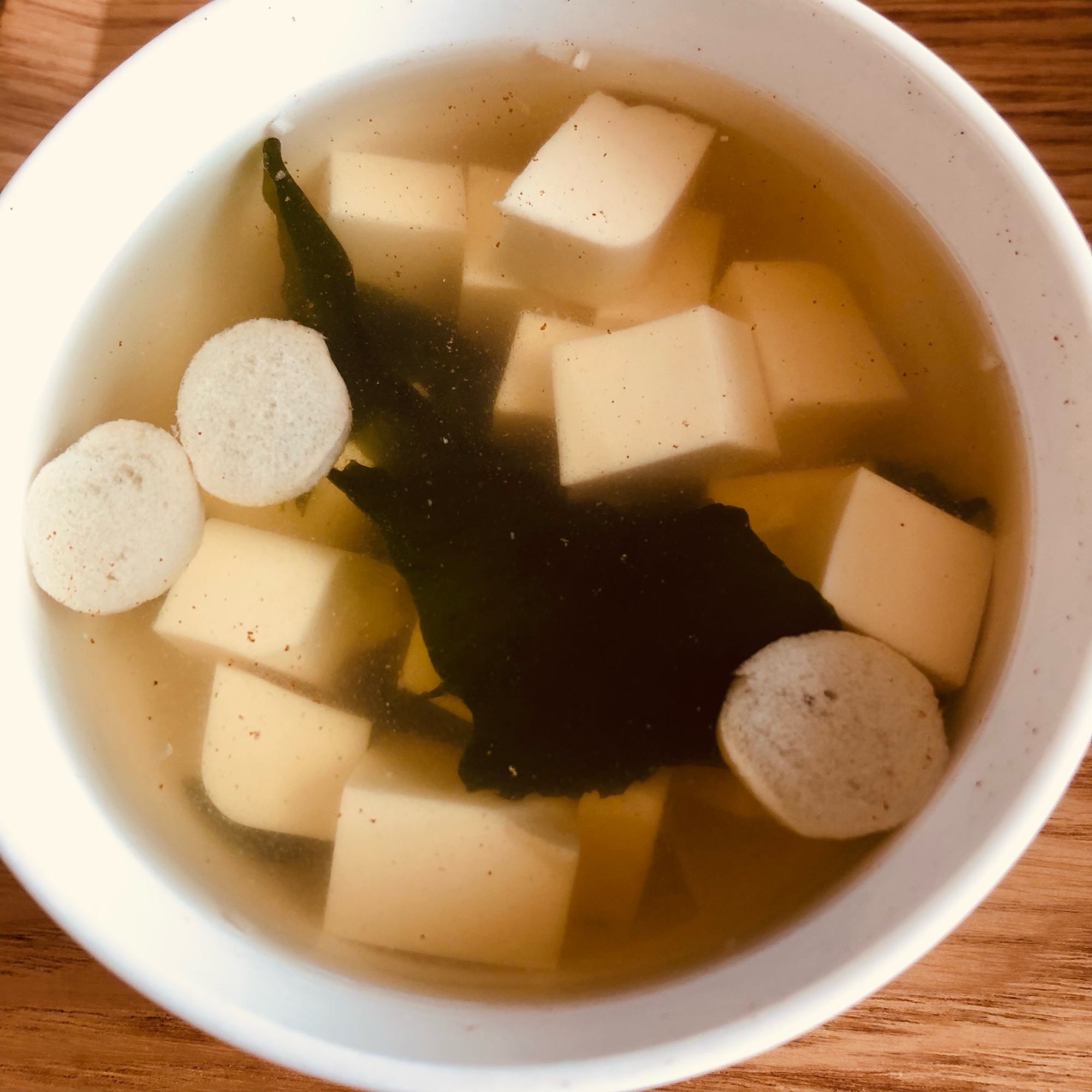 豆腐入りの和風スープ