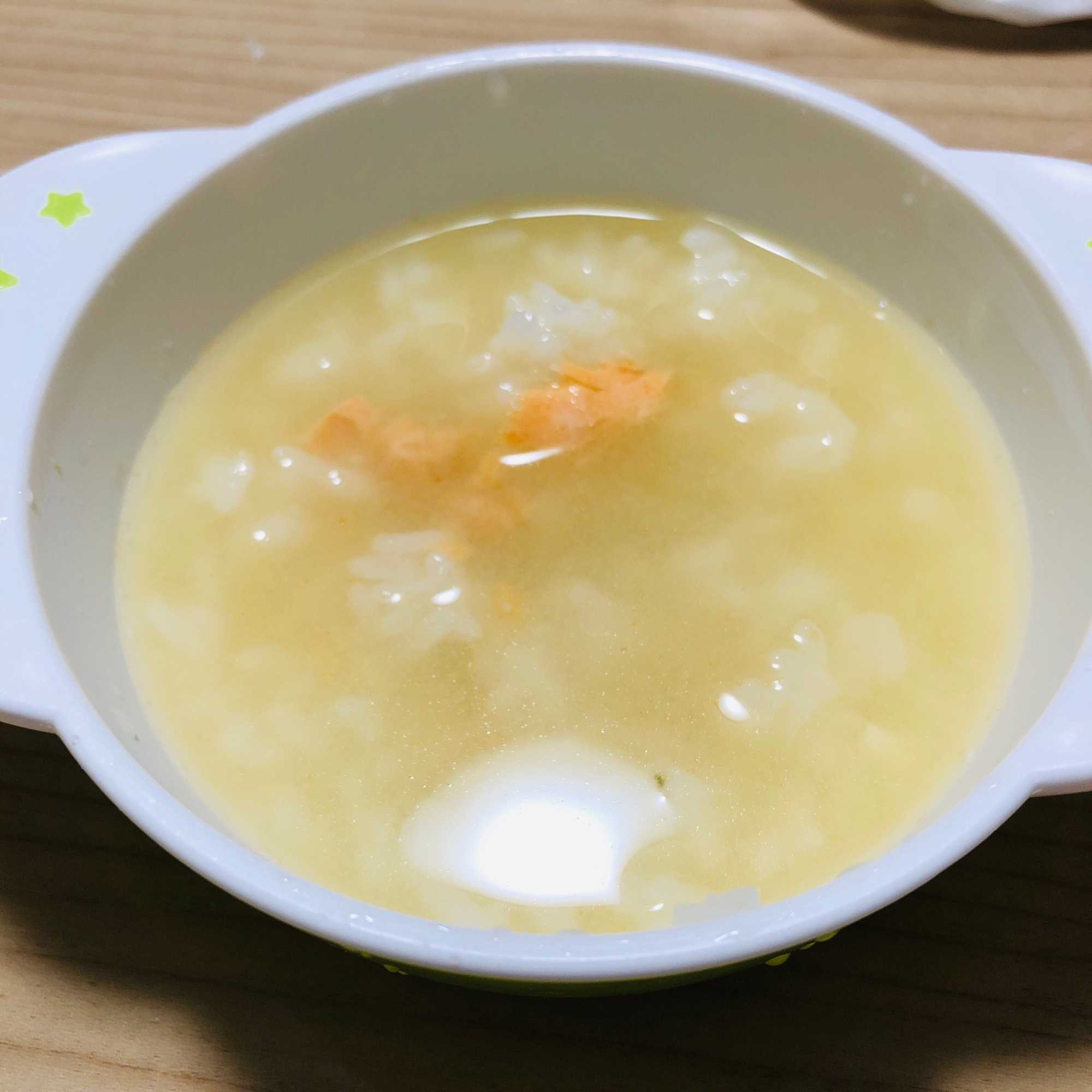 鮭入り味噌の雑炊風