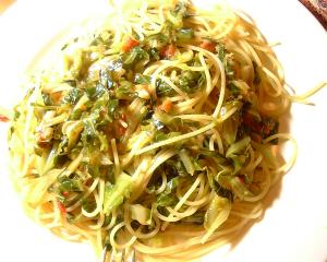 トマトときゃべつの千切りパスタ レシピ 作り方 By ブラックはやて 楽天レシピ