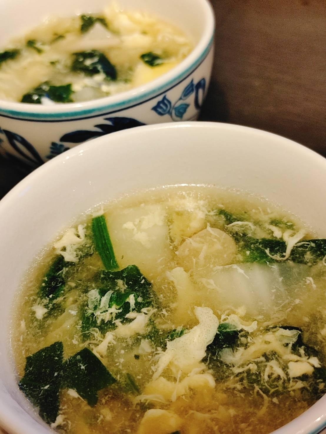 卵ふんわり 白菜としめじとほうれん草の中華スープ レシピ 作り方 By ドラざえもん 楽天レシピ