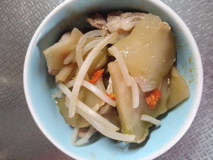 ⭐今日の定食-「搾菜と豚肉の青唐辛子炒め」