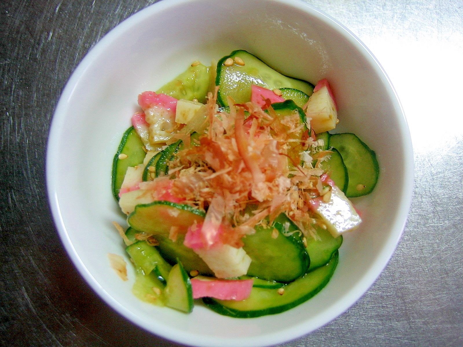 きゅうり＆蒲鉾のショウガ醤油サラダ