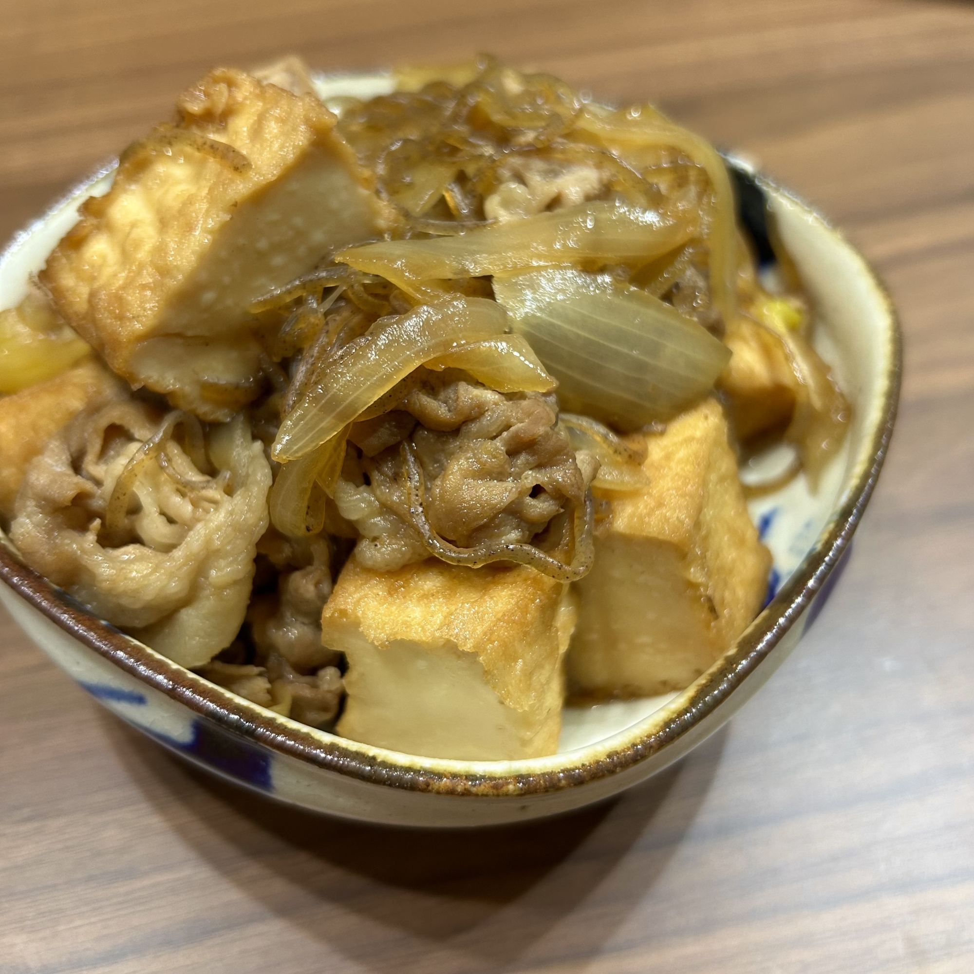 豚こまと厚揚げのすき焼き風