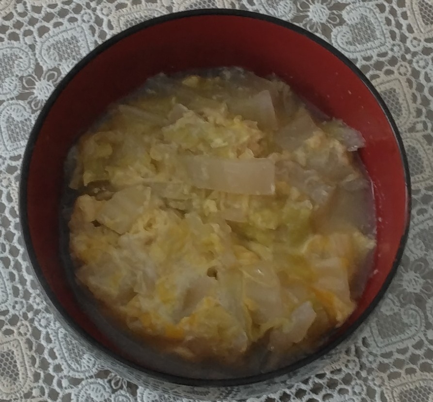 胃腸に優しい✨野菜と卵の味噌汁✨