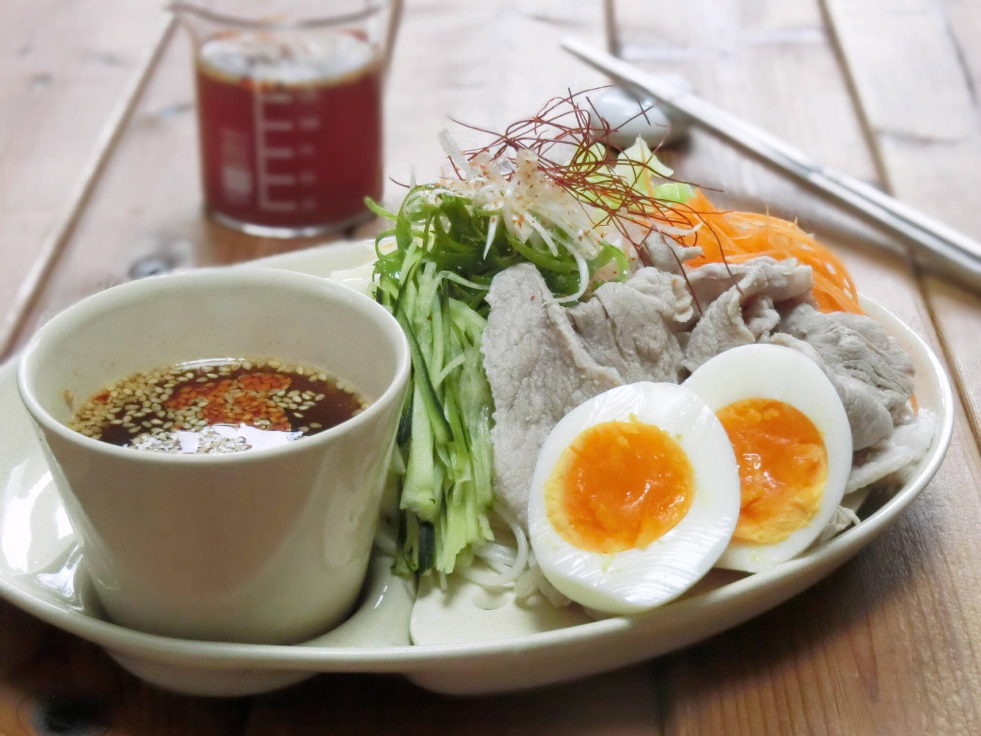 めんつゆで広島風つけ麺