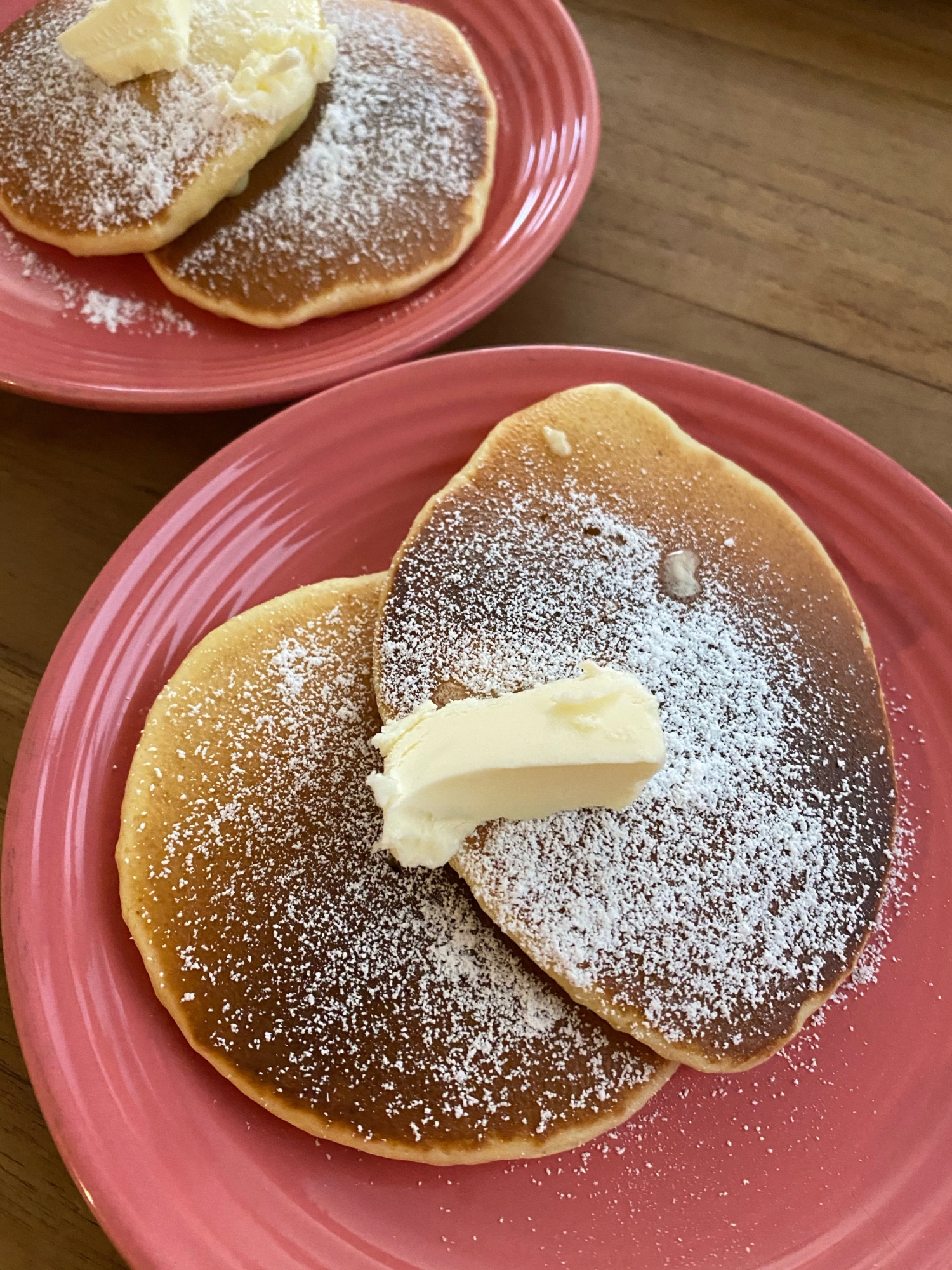 ホットケーキミックスとお餅で作るパンケーキ