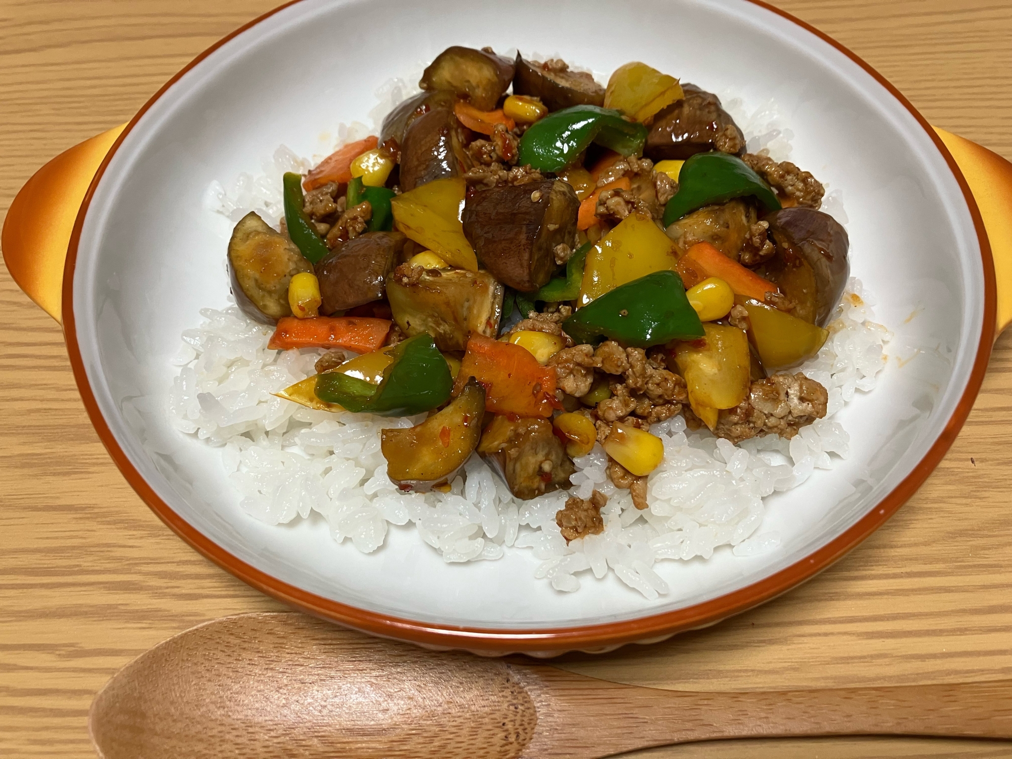 暑い夏に食欲が出る！野菜たっぷり麻婆茄子丼☆彡