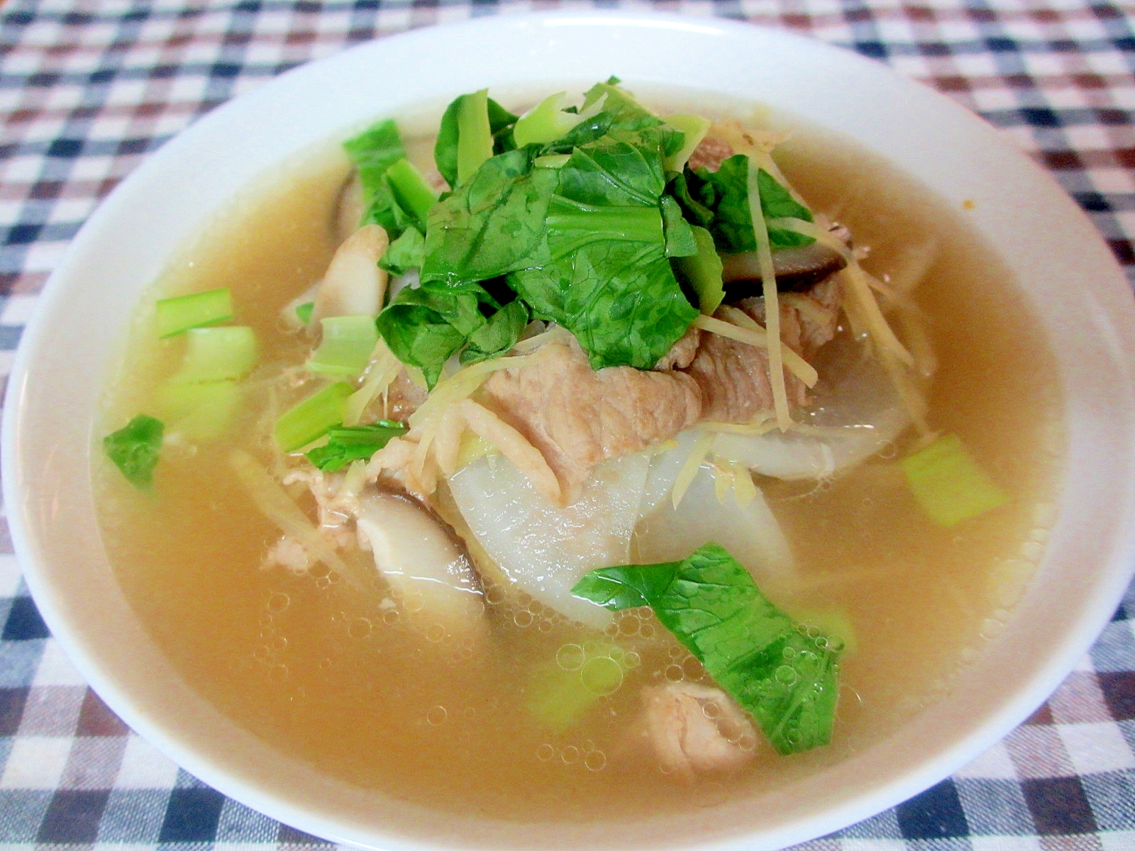豚肉と大根の梅生姜スープ