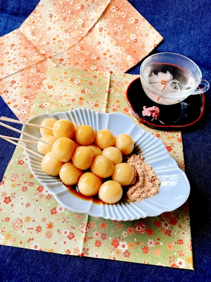 だんご粉と絹豆腐でみたらし団子