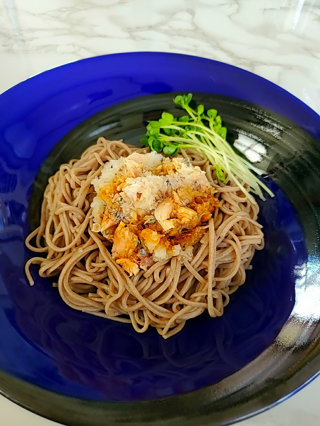 鯖缶みぞれ蕎麦