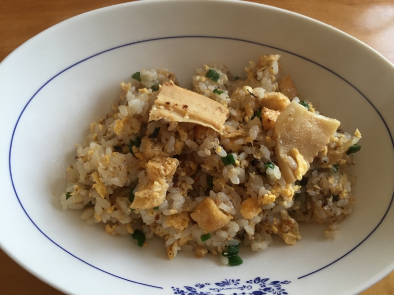 筍と油揚げの味噌チャーハン