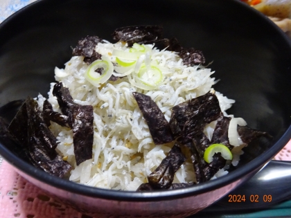 しらすと焼き海苔のご飯☆