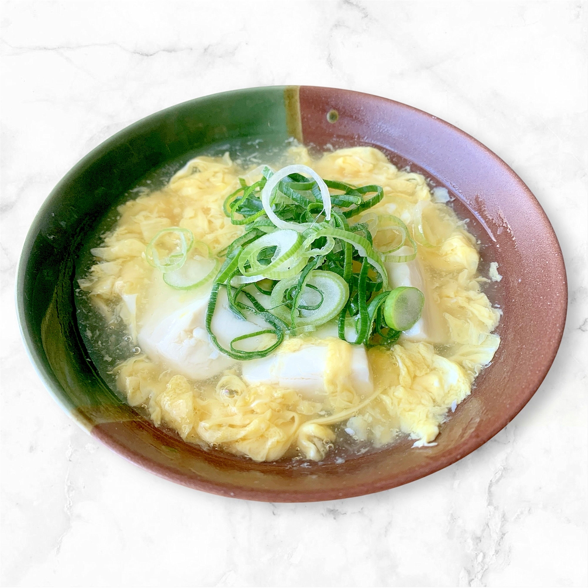 豆腐と卵の白だしあんかけ