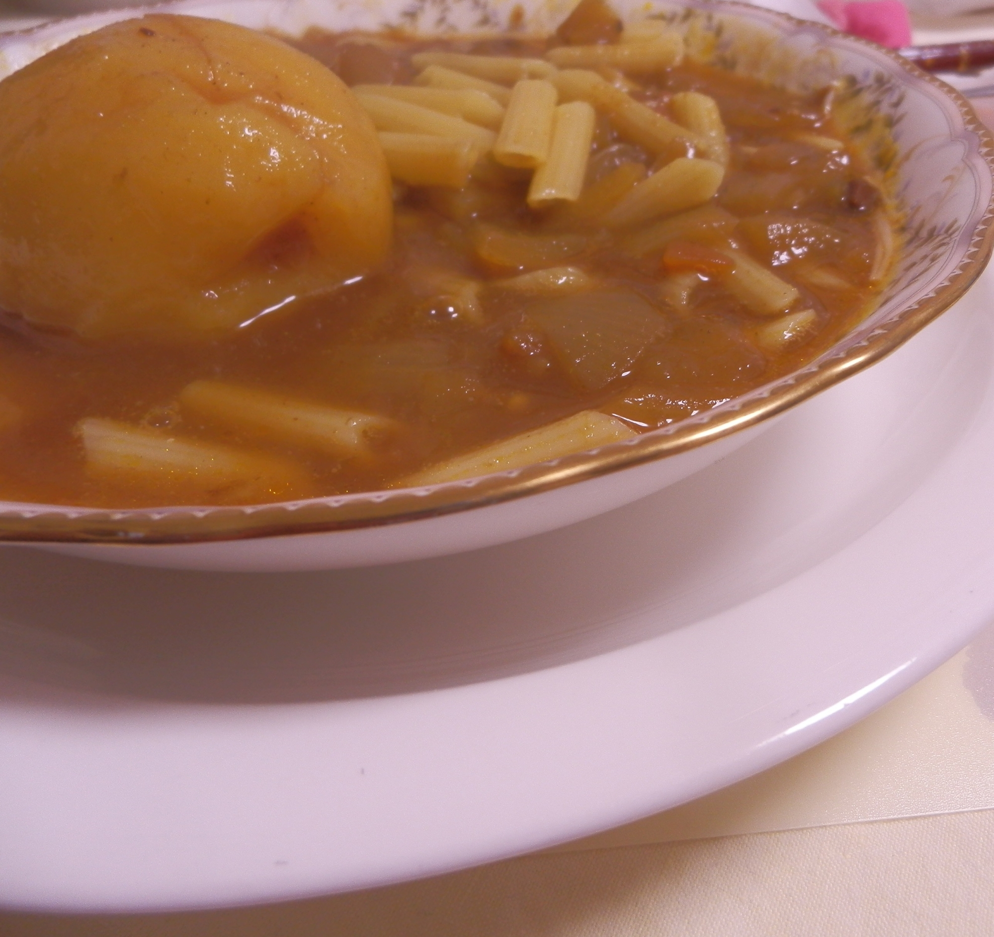 即席カレー×即席カレーの素＝カレーシチュー