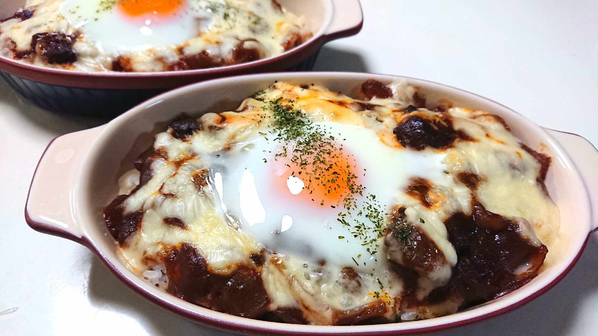 残ったハッシュドビーフアレンジドリア！カレーでも♪