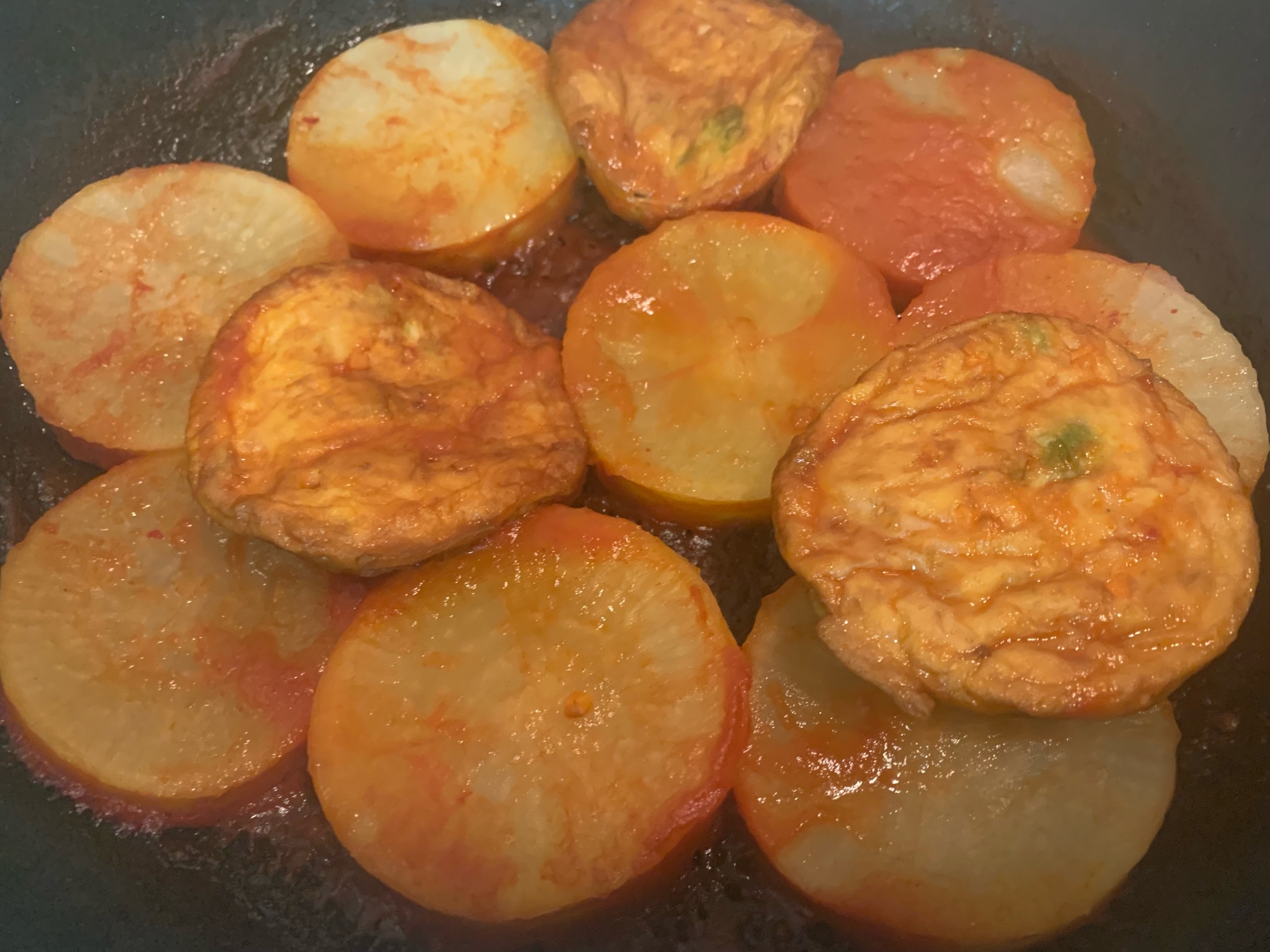 大根と厚揚げのトマトジュース煮