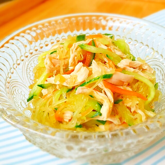 そうめんかぼちゃ☆シャキシャキ美味‼︎中華サラダ♪