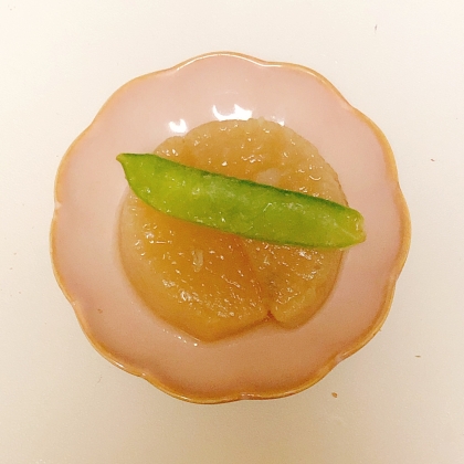 大根と絹さやの白だし煮
