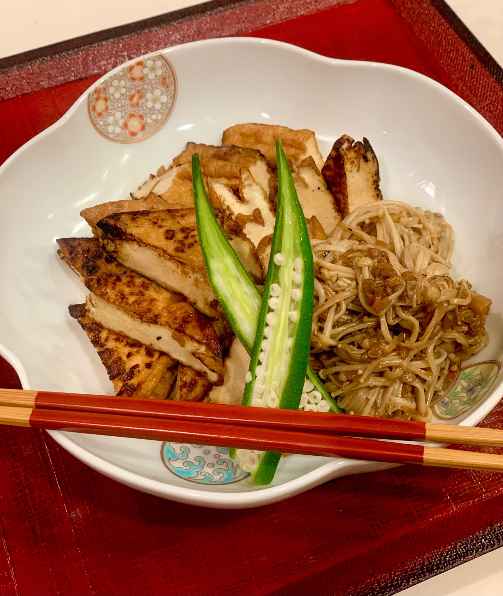 厚揚げの醤油麹炒め