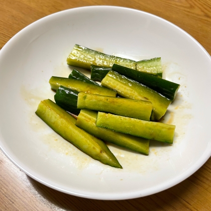 レンジで♪キュウリの即席漬け物