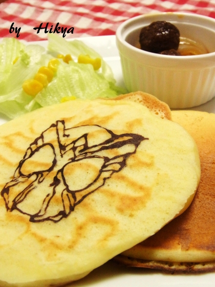 お絵かきキャラホットケーキ レシピ 作り方 By みぢんこ3587 楽天レシピ