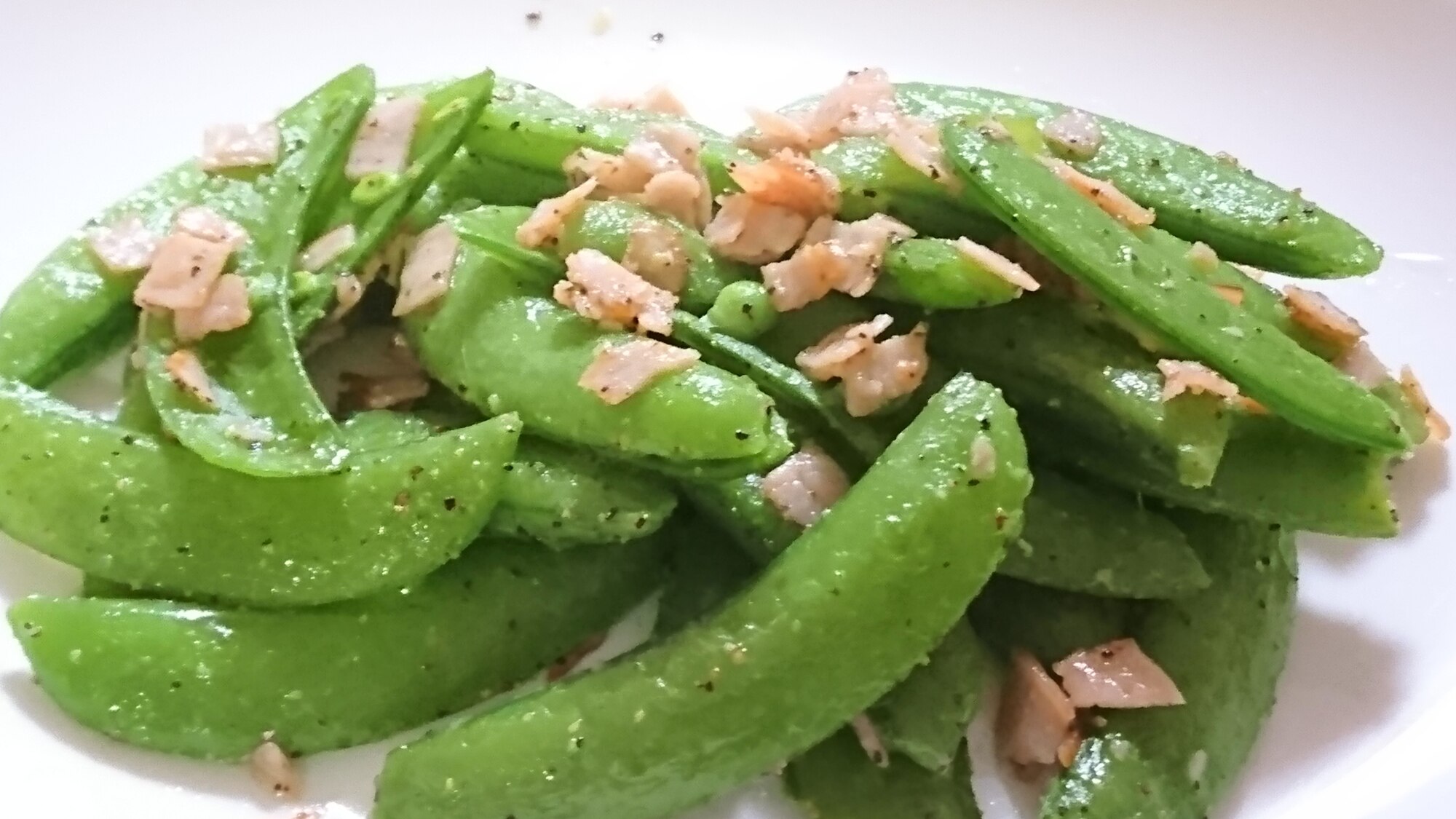 ごまにんにくスナップエンドウのレシピ