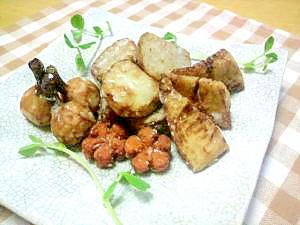 煮しめｏｒ筑前煮のリメイク　カリカリホクホク揚げ♪